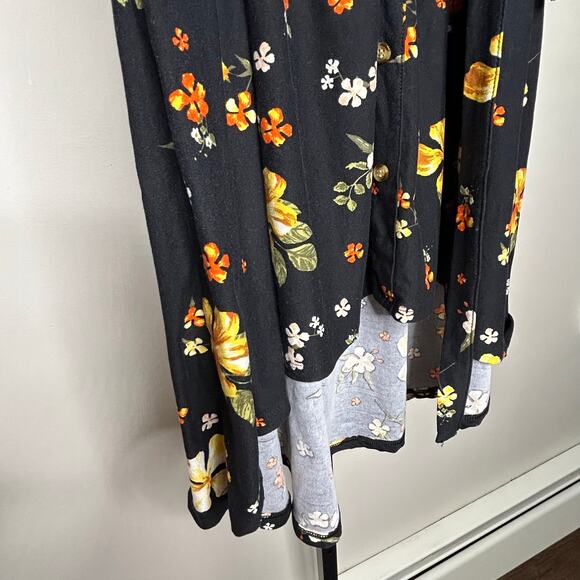 No Boundaries Junior Dress- size 11-13 juniors-high low soft fabric floral - Picture 4 of 5